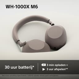 Sony WH-1000XM6 - Draadloze koptelefoon met Noise Cancelling - Beige — thumbnail 16