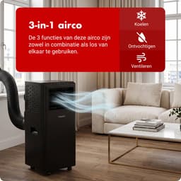 Tomado TMA9002B - Mobiele airco - 9000 BTU Airconditioning - 3 in 1 - Koelen, Ventilator, Ontvochtiger - Afdichtingskit - Tot 80 m3 - Zwart — thumbnail 6