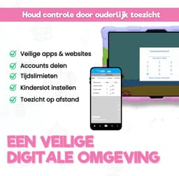 TinyPlay kindertablet Maxi V2 - Android 14 - 10 inch - 64GB+64SD - 4GB+4GB Virtual RAM - 6000 mAh batterij - Ouderlijk toezicht - kindertablet vanaf 3 jaar - Octa-core processor - Tablet kinderen - Kindertablets - Glazen screenprotector - Rainbow — thumbnail 10