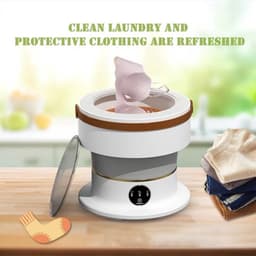 Collox Opvouwbare Wasmachine - Draagbare wasmachine - 6,5 L - Met handig afvoermandje - 28 x 29 cm - Grijs — thumbnail 2