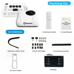 Sunster Dak Airconditioner - Air conditioning - 10000 BTU - 150-400m³/u - 1-3KW - 12V Efficiënte Koeling, Met Afstandsbediening, voor RV, camper, Vrachtwagens, Boten — thumbnail 7