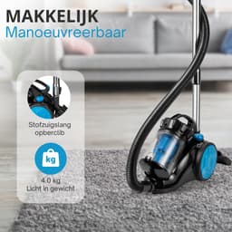 Sanovy ProPower-9100+ Krachtige Stofzuiger Zonder Zak - 3L - Compact - Blauw — thumbnail 6