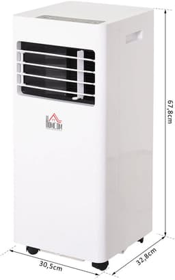 3-in-1 Mobiele airco - 7000 BTU - Draagbare airconditioner - 3-in-1 koelen, ventilator en luchtontvochtiger - voor 10-26 m² - met afstandsbediening en 24-uurs timer - 2 snelheidsniveaus - wit — thumbnail 9