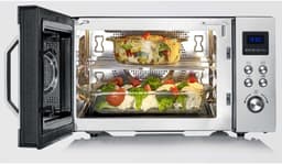 Severin MW 7777 Combi magnetron – Glazen Bodem zonder Draaiplateau – Ultra-Hetelucht tot 230 °C - 25 Liter - RVS — thumbnail 19