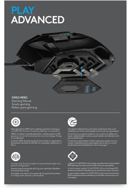 Logitech G502 HERO - Bedrade Gaming Muis - 25.600 DPI - Rechtshandig - Zwart — thumbnail 17