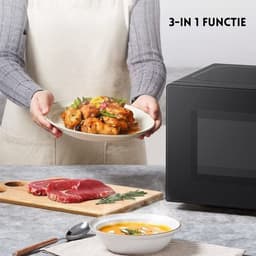 Intelectro Magnetron - De Multifunctionele Magnetron voor een Complete Kookervaring - Compacte en Veelzijdige Moderne 1000W Magnetron - Grill- en Aanvullende Functies - 1000W - Zwart - Levering Sneller dan Aangegeven! — thumbnail 2