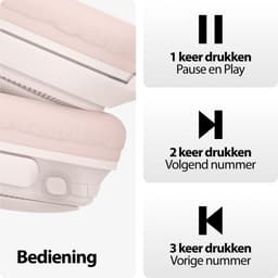 Xssive Koptelefoon Draadloos - Bluetooth 5.3 - Lange Batterijduur - Volledig Draadloze Hoofdtelefoon - Rose Goud — thumbnail 3