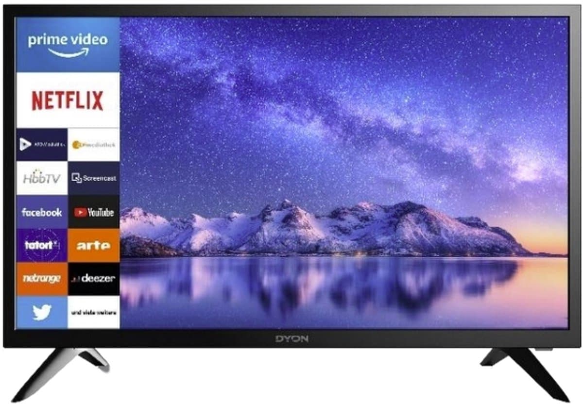 Dyon Smart 24 XT LED-TV 60.96 cm 23.6 inch Energielabel F (A - G) Zwart — afbeelding 1