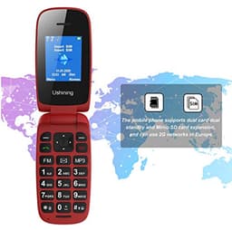 Mobiele Telefoon voor Senioren met Grote Toetsen en Dual SIM - Rood — thumbnail 2