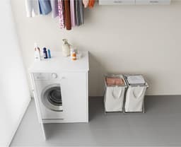 DailySupplies® Wasmachine Ombouw - Opbouwmeubel - Kast Wasdroger - Meubel - Wit — thumbnail 3
