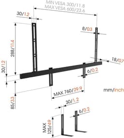 Vogel’s Sound 3550 Dolby Atmos - Sonos Arc (Ultra) & universele Soundbar beugel — thumbnail 11