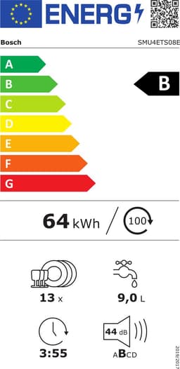Bosch SMU4ETS08E vaatwasser Onderbouw 13 couverts — thumbnail 2