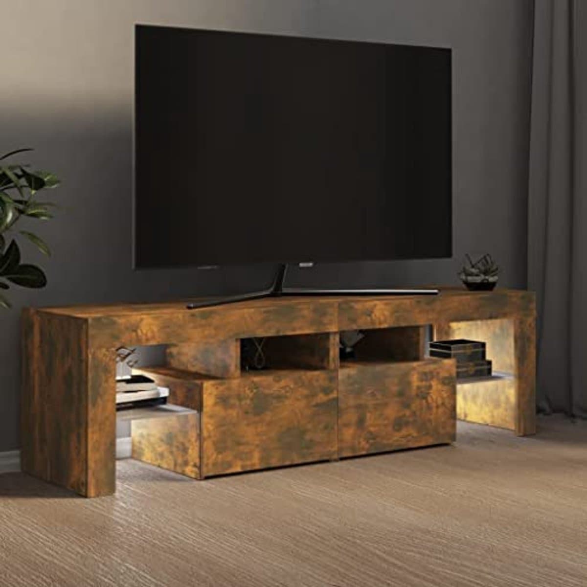 TV meubel met LED verlichting 140x36.5x40 cm — afbeelding 1