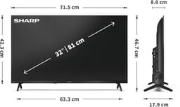 Sharp 32HF3265 - 32 inch HD-Ready QLED met Google TV — thumbnail 4