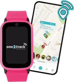 One2track Connect UP roze | GPS horloge voor kinderen | Bekijk de locatie van je kind. Stel veilige zones in. En videobellen met de leukste smartwatch voor kinderen — thumbnail 2