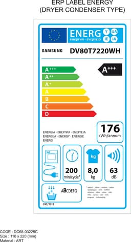 Samsung DV80T7220WH - 7000 serie - Warmtepompdroger — thumbnail 2