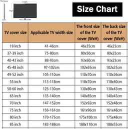Universele TV-stofhoes met elastische rand - stofwerend voor flatscreen, curved en wandmontage tv's - Chinese bladmotieven voor binnen — thumbnail 6