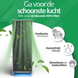 LivingSmart™ LSL200S Luchtreiniger / Air Purifier – HEPA H13 + Koolstoffilter – 230 m³/u – Tot 45 m² – Verwijdert Fijnstof & Geuren — thumbnail 8