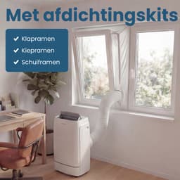Auronic Mobiele Airco - 12.000 BTU - 4-in-1 - Airconditioning met 2 Raamafdichtingskits - Ventilator - Ontvochtiger - Tot 35m² - Wit — thumbnail 8