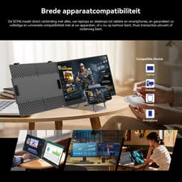 Blackview SCM8 Draagbare Monitor 15,3" 1920×1200 100% sRGB | Extra Laptopscherm 13-17,3" | Uitbreidingsscherm Plug & Play | Geschikt voor PC, Xbox, PS4/5, Switch | Grijs — thumbnail 9