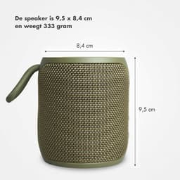 Selencia Bluetooth speaker - Draadloze Party Speaker - Waterdichte Muziek Box - Army Green — thumbnail 7