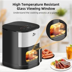 Olievrije Heteluchtfriteuse met Kijkvenster en 14 Kookfuncties - 5,5L, 2000W — thumbnail 4