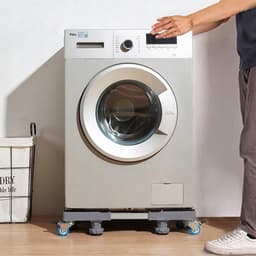 Wasmachine Onderstel - Wasmachine verhogers - 42-66cm Verstelbaar & 250kg Draagkracht - 4 Wieltjes met Rem - Geluidsreducerend - Voor Apparaten en Koelkast — thumbnail 5