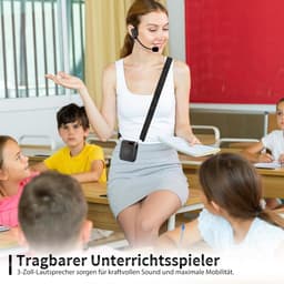 Draadloze Spraakversterker Draagbare Oplosbare Luidspreker met Microfoon 2200 mAh Mini Versterker voor Trainers, Docenten, Gidsen — thumbnail 2