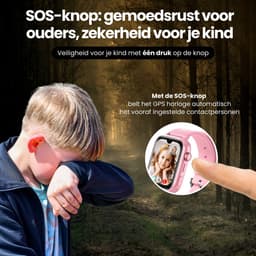 Protectly® GPS Horloge Kind Met Simkaart - 4G - SOS Knop - Smartwatch Kinderen - GPS Tracker Kind - Kinder Smartwatch - Videobellen - HD Camera - Whatsapp en SMS - Elke polsmaat - Incl. Simkaart — thumbnail 4