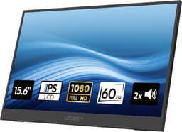 Logicom Nomad Display - Portable Monitor - Full HD - 15,6" - IPS scherm - Draagbare monitor - USB-C & Mini HDMI - Kickstand - zwart — thumbnail 1