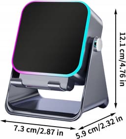 Draadloze Luidspreker - Magnetische Bluetooth-speaker met Sensor & Sfeerverlichting Dubbele modus: inductie + Bluetooth - Sfeerverlichting - 5000mah - Zwart - 360° Verstelbaar — thumbnail 8