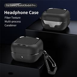 Telestore - hoesje geschikt voor Samsung Galaxy Buds4 / 4 pro hard case cover - zwart - carbon fiber hoesje Beschermhoes - Samsung Galaxy Buds 4 / 4 Pro Cover - Buds4 hoesje — thumbnail 7