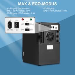15L Mini koelkast - 2-in-1 Minibar - Koel & warm - AC/DC 230V/12V - Draagbare Mini Autokoelkast - Voor Auto, Kantoor, Camping & Thuis Eten, Drinken - Zwarte Glazen Deur — thumbnail 11