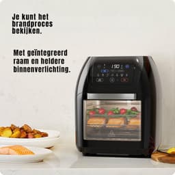 Core® Airfryer xl - Airfryer xxl - Heteluchtfriteuse - Zwart- 31cm x 31cm x 38cm — thumbnail 9