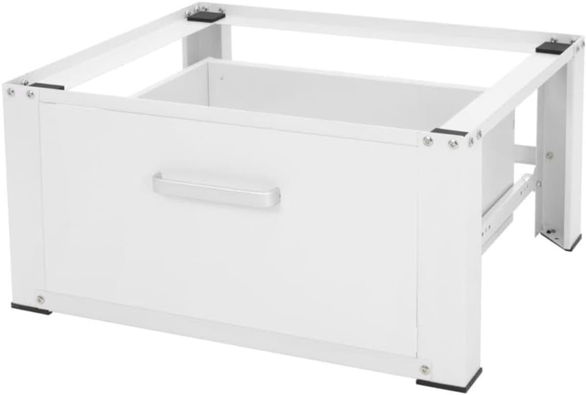 RONN® Wasmachine Verhoger - Wasmachine Verhoger met Lade - Wasmachine Sokkel Met Laadcapaciteit tot 150 KG - Wit - 63cm x 54cm x 32cm ;9kg — afbeelding 1