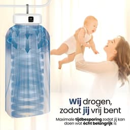 Velomira® Mini Droger - Elektrische Wasdroger - Mini Opvouwbare Wasdroger - Wasdroger - Wasdroger Voor Studenten, Camping & Reizen – Met Timer — thumbnail 9