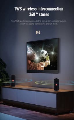 Premium Draadloze Bluetooth Speaker V5.3 Wireless Speaker-Draadloze Luidspreker Stereo Sound Draadloze Luidspreker – Waterdicht IPX7 – 10-15 Uur Batterij – Mini Outdoor Speaker – FM Radio – AUX & TF/SD – 5-10W Krachtig– (zwart)Draagbare Speaker — thumbnail 10