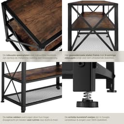 Stijlvol TV Meubel Laag Dressoir Industrieel Design voor Televisies tot 70 Inch — thumbnail 4