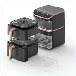Cosori TurboTower Pro – Dubbele Airfryer XXL – 10.8L – Keramische Coating – 2 Manden Apart Instelbaar – 7 Programma’s — thumbnail 8