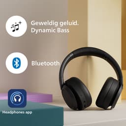 PHILIPS TAH6509 Ruionderdrukkende Over-Ear Wireless Bluetooth Headphones - Superieure gesprekskwaliteit, Geschikt voor Voice Assistant met tot 45 uur muziekafspeeltijd - Zwart Zwart — thumbnail 6