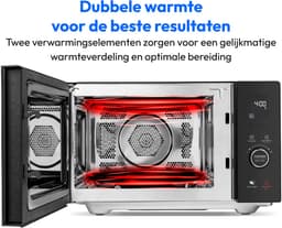 MEDION magnetron met grill en heteluchtfunctie (25 liter, 900 watt, 1100 watt bovengrill & 500 watt ondergrill, 2100 watt heteluchtfunctie, 11 programma's, 10 vermogensniveaus, roestvrij staal, MD1204 — thumbnail 3