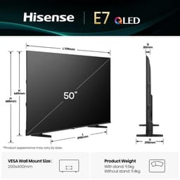 Hisense 50E77Q - 50 inch - 4K QLED - 2025 — thumbnail 7