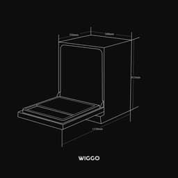Wiggo WD-F6148B(DX) - Vrijstaande Vaatwasser - 60cm - 14 Couverts - 6 wasprogramma's - Energielabel B - 5 jaar garantie - Zwart Rvs — thumbnail 17