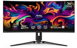 MSI MAG 341CQP QD-OLED - Curved UWQHD Gaming Monitor - 175hz - 34 inch - USB-C — thumbnail 11