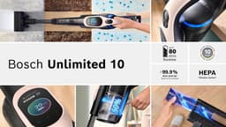 Bosch Unlimited 10 - Steelstofzuiger - Zuigmond met LED verlichting - 90° buigbare buis - draadloos en zonder zak - HEPA filter - BBS1041RBA — thumbnail 3