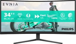 Philips Evnia 34M2C3500L - QHD Curved Ultrawide Monitor - 180hz - 34 inch — thumbnail 1