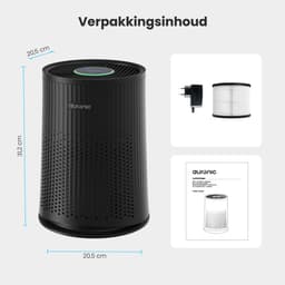 Auronic Luchtreiniger Compact Pro met HEPA 13 Filter, Ionisator en Koolstoffilter - Ruimtes tot 30m² - CADR-waarde van 150m³/u - Air Purifier met Aromatherapie - Zwart — thumbnail 9