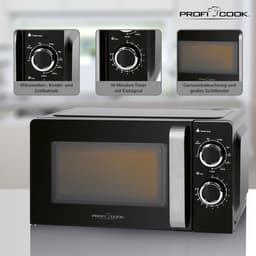 ProfiCook MWG 1208 - Magnetron met Grill  - 17L - zwart — thumbnail 4
