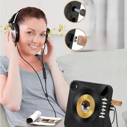 CD-speler - Draagbare Bluetooth-luidspreker - 4000mAh Batterij & Bluetooth 5.0 - Transparant Schuifdeksel & Afstandsbediening - Slaaptimer & Herhaalfunctie - Voor Thuis & Onderweg — thumbnail 6