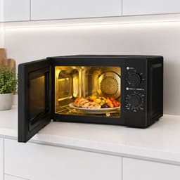 Heinner HMW-MD20MBK - Solo Magnetron Vrijstaand 20 Liter - 700W met 5 Vermogensstanden - Ontdooifunctie & Timer 35 Min - Mechanische Bediening - Zwart — thumbnail 4
